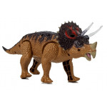 Dinosaurus na batérie Triceratops hnedý